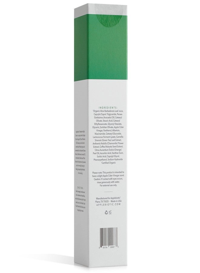 AppleBiotic Apple Cider Vinegar Probiotic Restorative Night Cream & Face Wash Duo with African Green Coffee Extract, Vitamin B3, Green Tea and Chamomile Extract to Firm and Restore for Dry, Oily, Sensitive Skin - Image 2